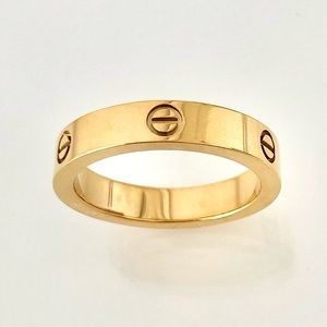 Gold Small Model Screw Ring Band
